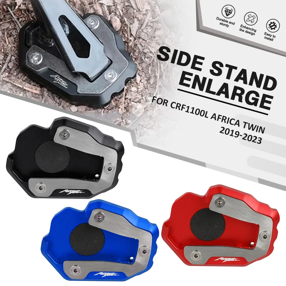 For Honda CRF1100L Africa Twin 2019-2023 Motorcycle Kickstand Extender Foot Side Extension Pad Support Plate Enlarged Base