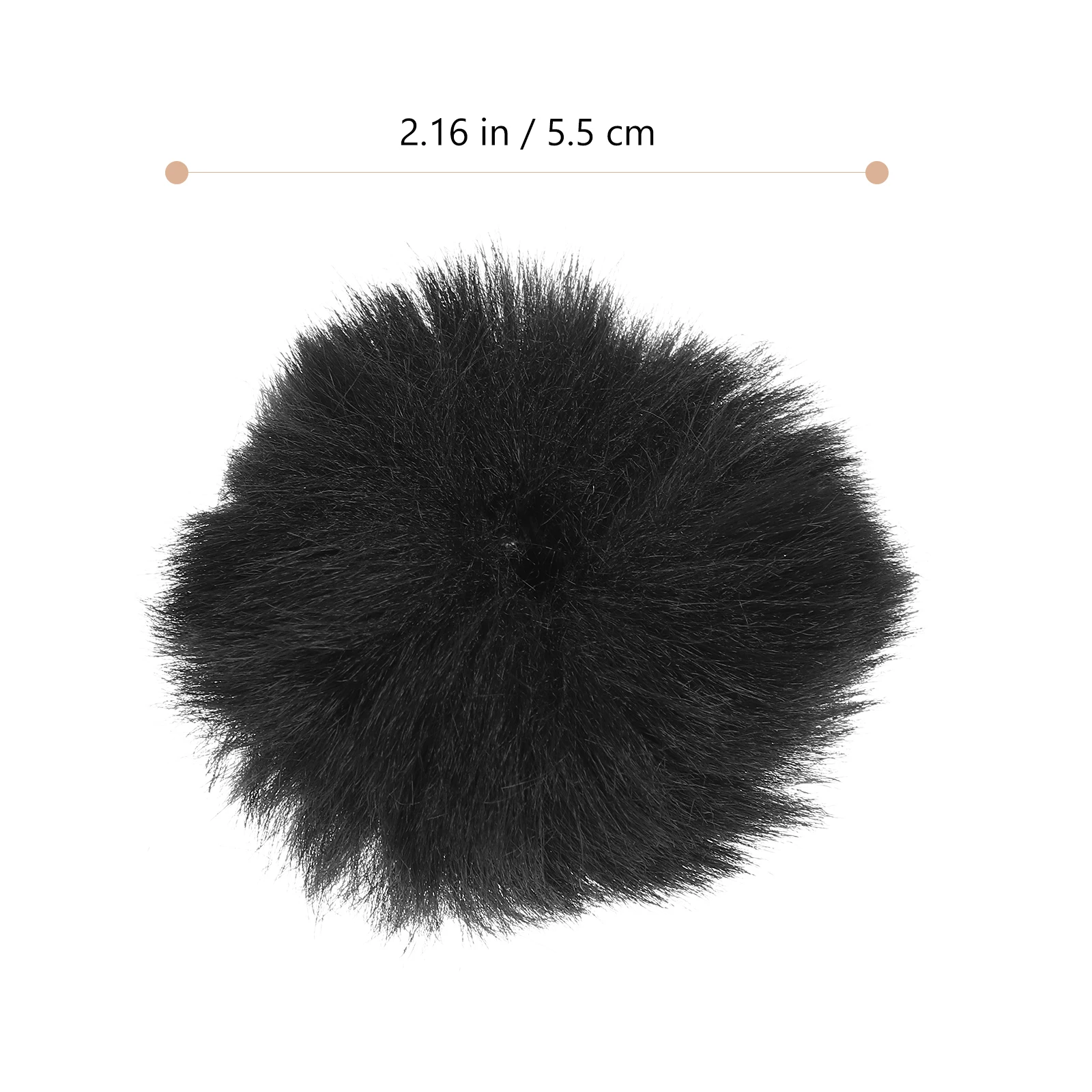 

5pcs Windproof Microphone Cover Black Furry Lapel Noise Reduction Outdoor Mic Windscreen Protective Cover