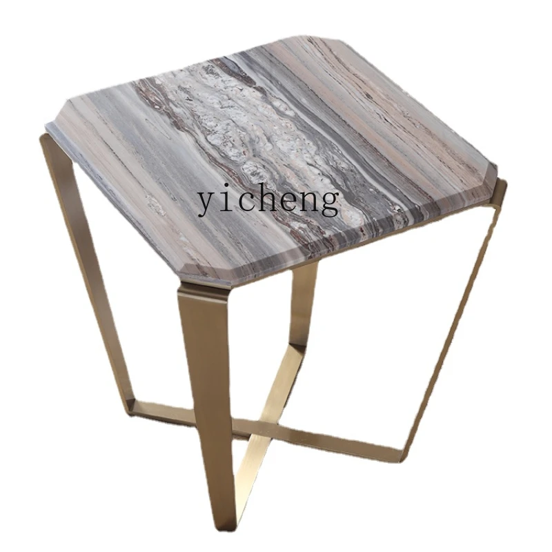 

Zc Modern Marble Corner Table Designer Living Room Eight-Immortal Table Sofa Side Table