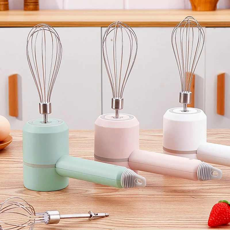 2 In 1 Electric Hand Mixer Blender Garlic Chopper Portable Egg Beater USB Charging Household Electric Handheld Whisk