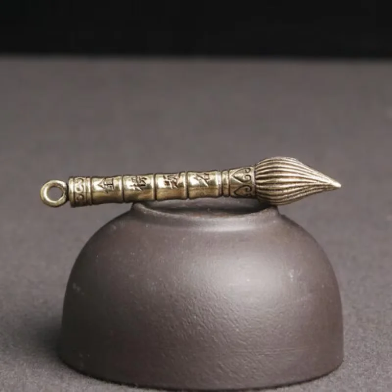 Brass Writing Brush Key Penadnt Figurines Statuette Sculptures Copper