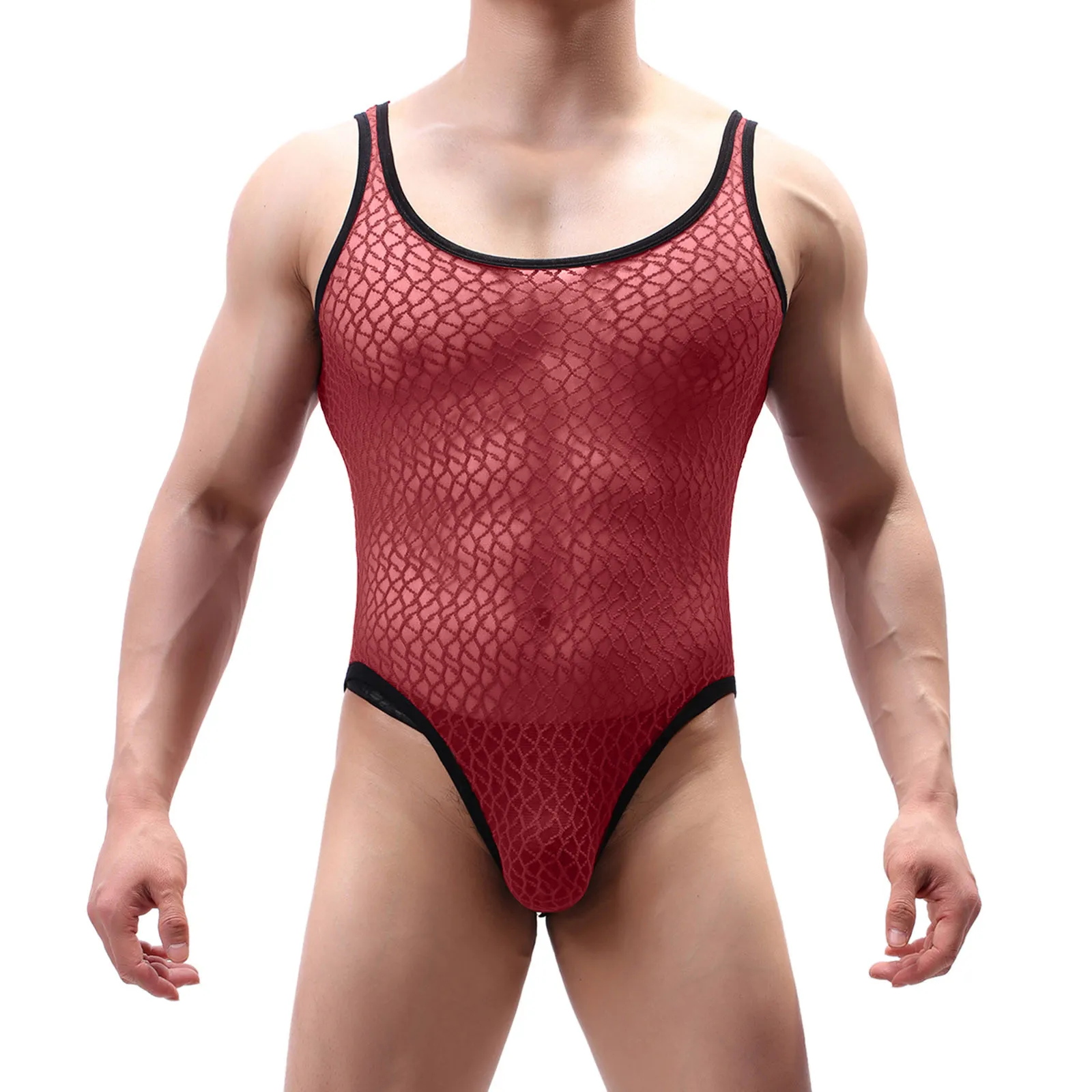 

Подарочная корзина на день рождения, мужской модный сексуальный кружевной комбинезон, жилет, нижнее белье, прозрачный наряд, теплый подарок