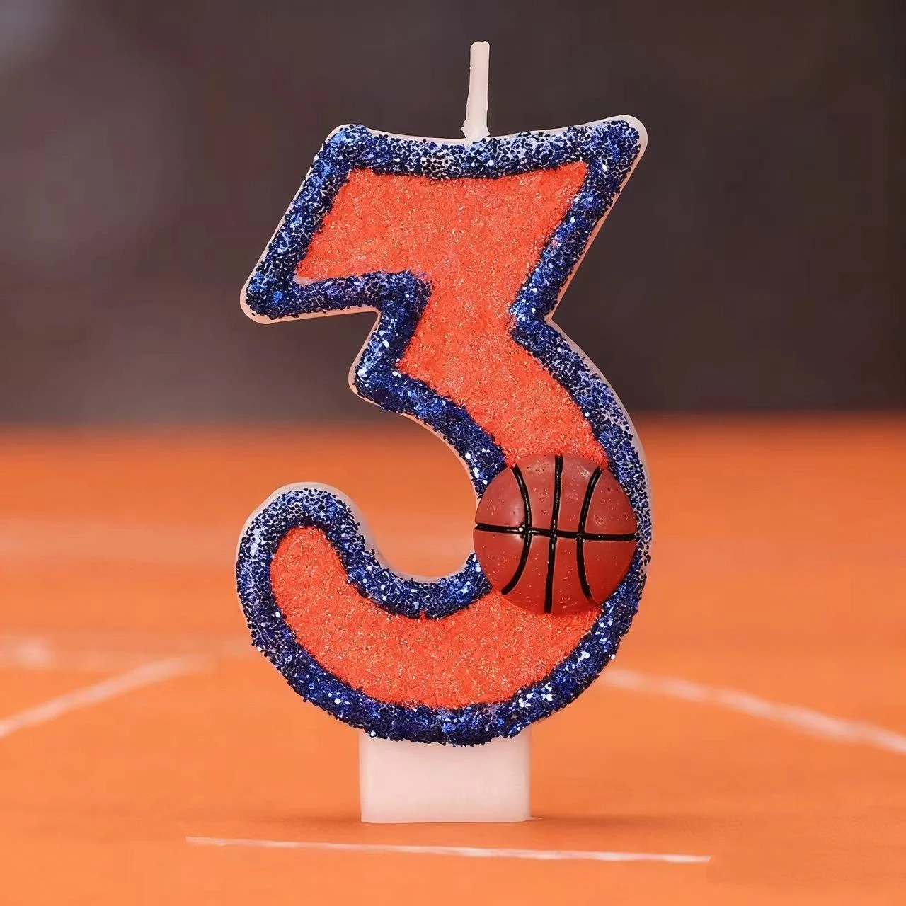 เทียนวันเกิดดิจิตอล Vitality Basketball 0-9 แบบจับคู่ได้ฟรี เหมาะสำหรับตกแต่งเค้กอบระดับไฮเอนด์