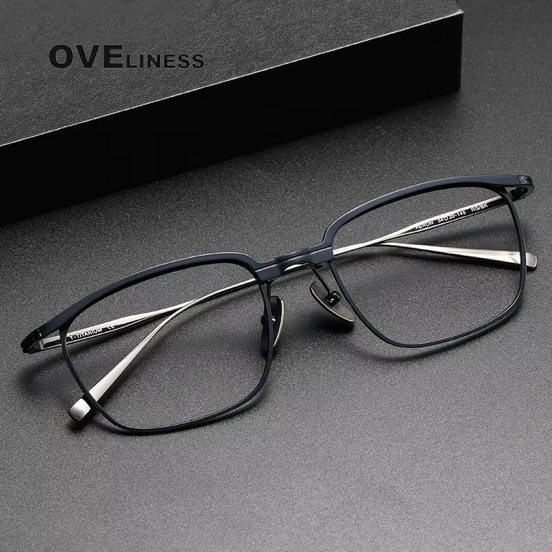 

Pure Titanium eye Glasses Frame Men Square Eyewear 2025 New Male Full Prescription Optical Myopia Eyeglasses Frames Spectacles