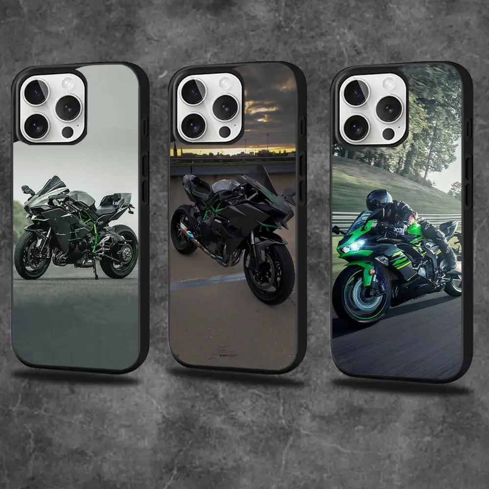 

M-Motorcycles N-Ninja H2R Phone Case For iPhone 16,15,14,13,12,11,Pro,Max,Plus,Mini,SE4,E Magnetic Magsafe Wireless Charging