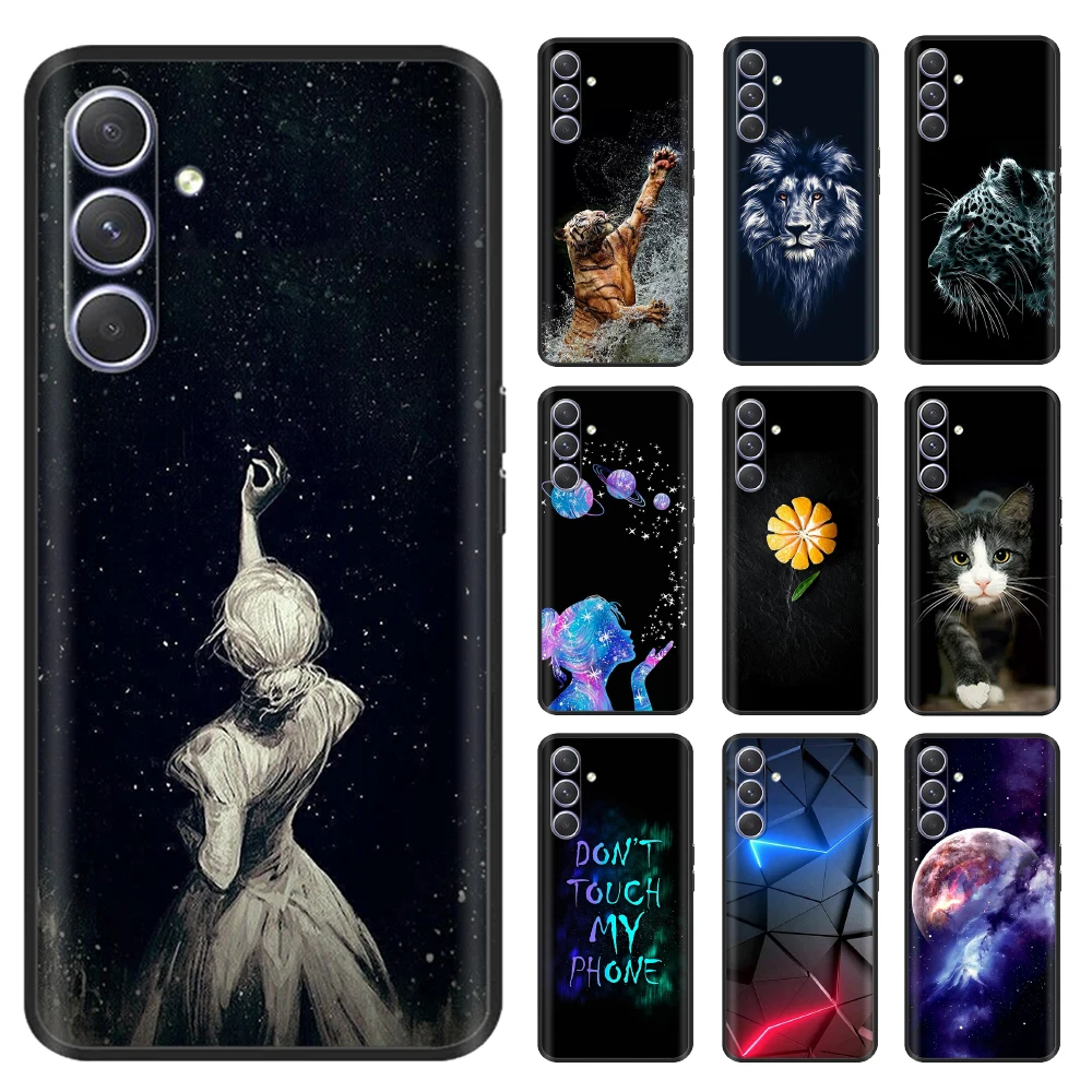 Painted Cover For Samsung Galaxy A55 5G Silicone TPU Soft Protective Shell Back Cover For Samsung A55 A 55 SM-A556V Cases Hoesje