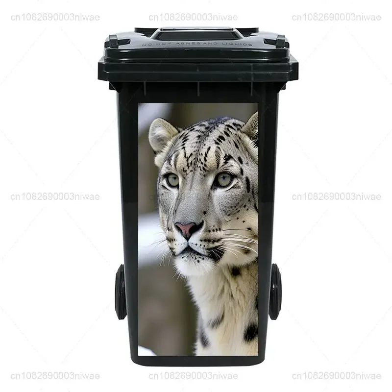 Creative and personalized animal painting trash can stickers, wall paintings, autocollant poubelle extérieure