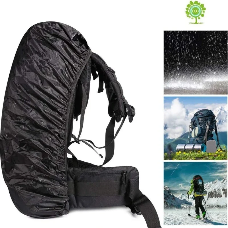 Backpack Cover Rain Cover Waterproof Rucksack Cover Bag Perfect for Hiking Camping Traveling Cycling Outdoor Acclivities Black