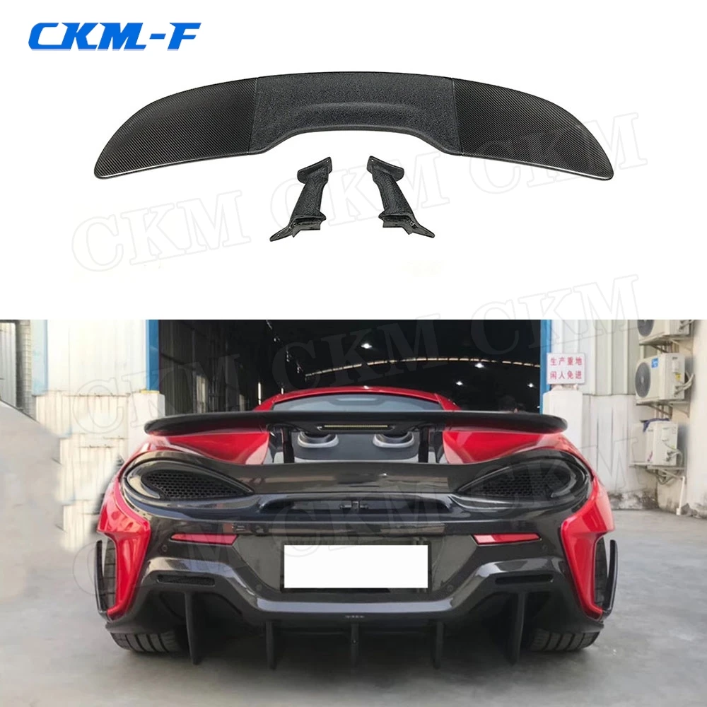 Rear Spoiler Trunk Tail Wings For McLaren 540C 570S 570GT Dry Carbon Fiber 600L Style Spoiler