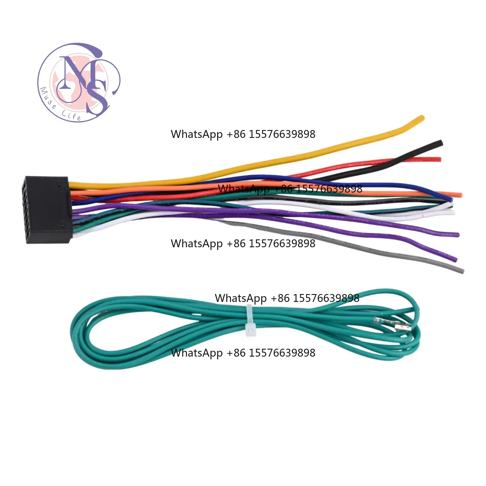 2Pcs 16Pin Stereo Radio Wiring Harness, CD Player Plug Cable For Kenwood Auto Audio Spare Part