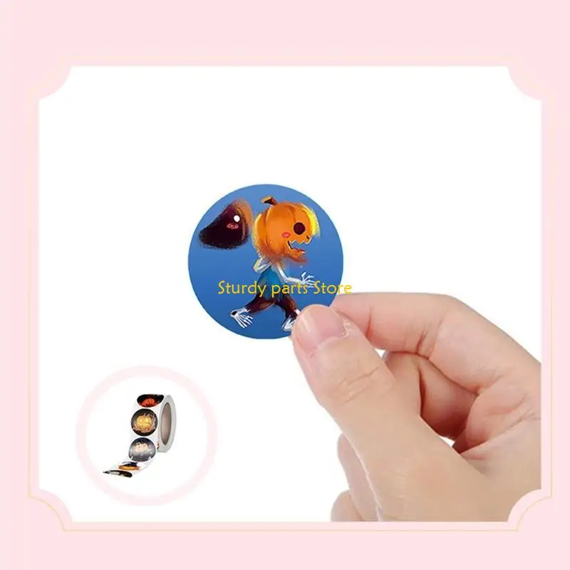 97qc da 500 pezzi/rotolo Halloween Adesivi zucca Scheletro Decallo Regalo Gift Adesivo carta