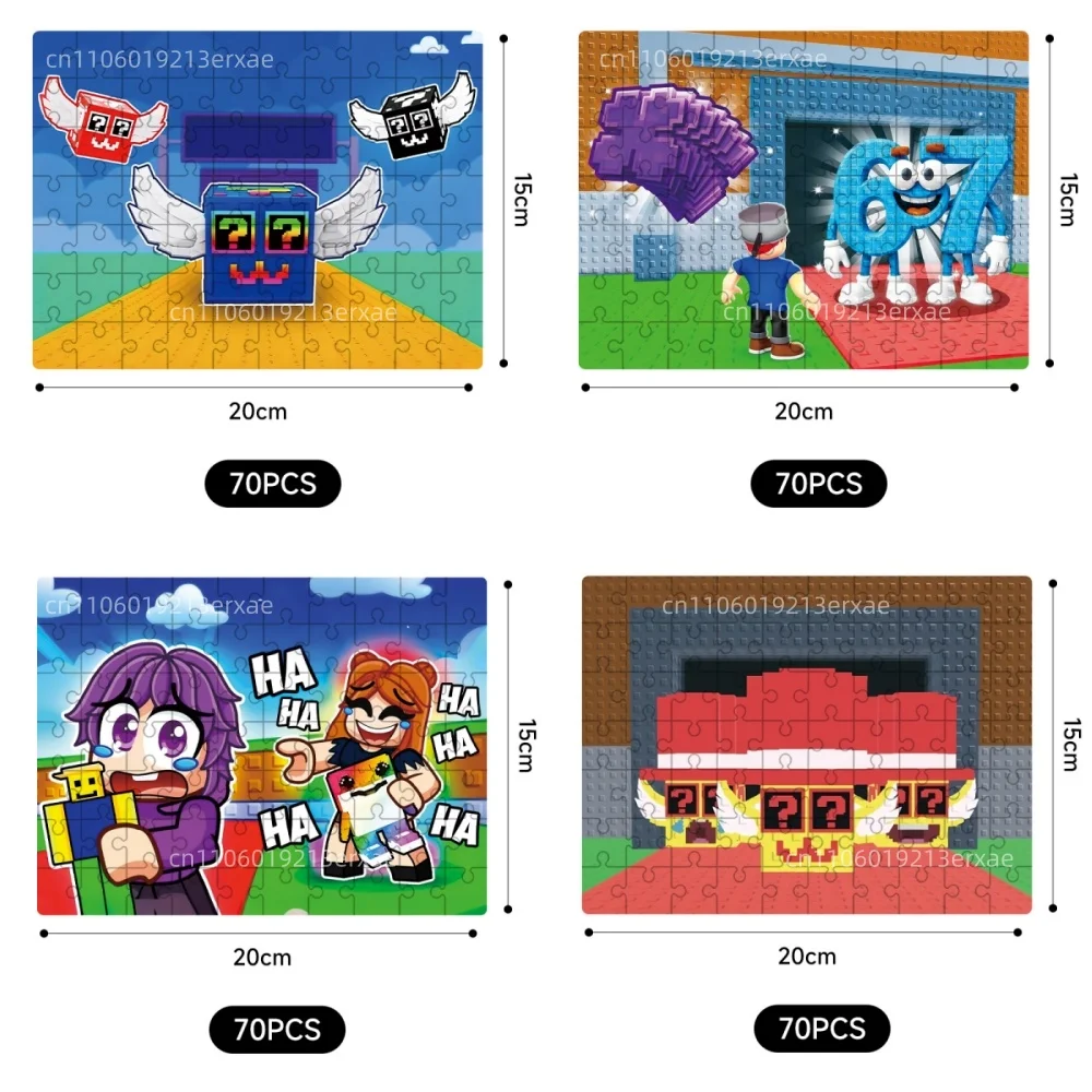 Italian Brainrot Jigsaw Puzzle Toys, Board Game Steal, House 9 Job, Character Pattern, Collectible Decor, Children Gift, 67