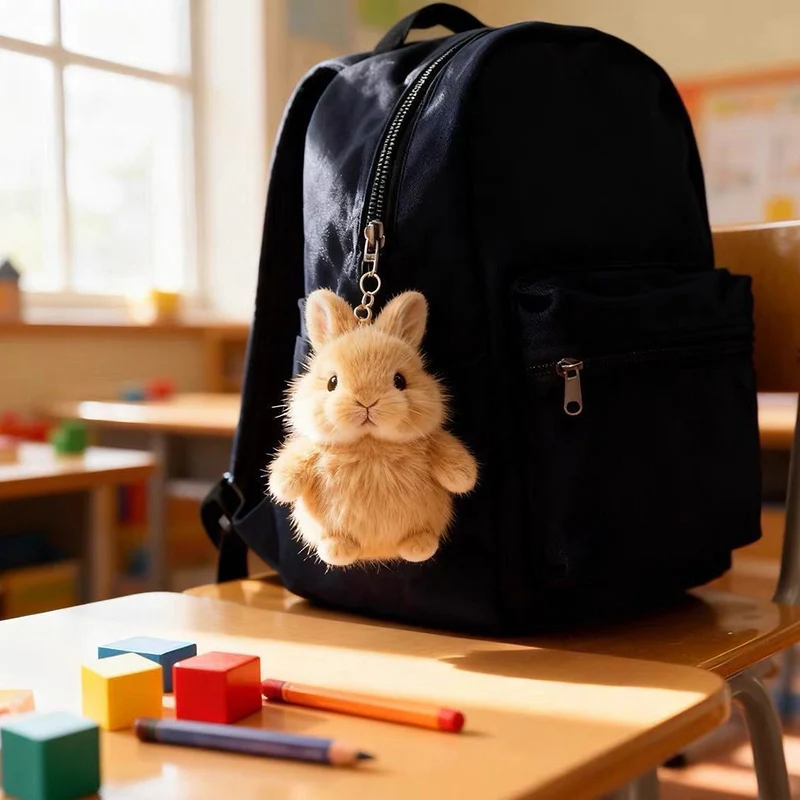 小さなウサギのペンダントぬいぐるみウサギの置物人形バッグ装飾キーホルダー友人へのギフト