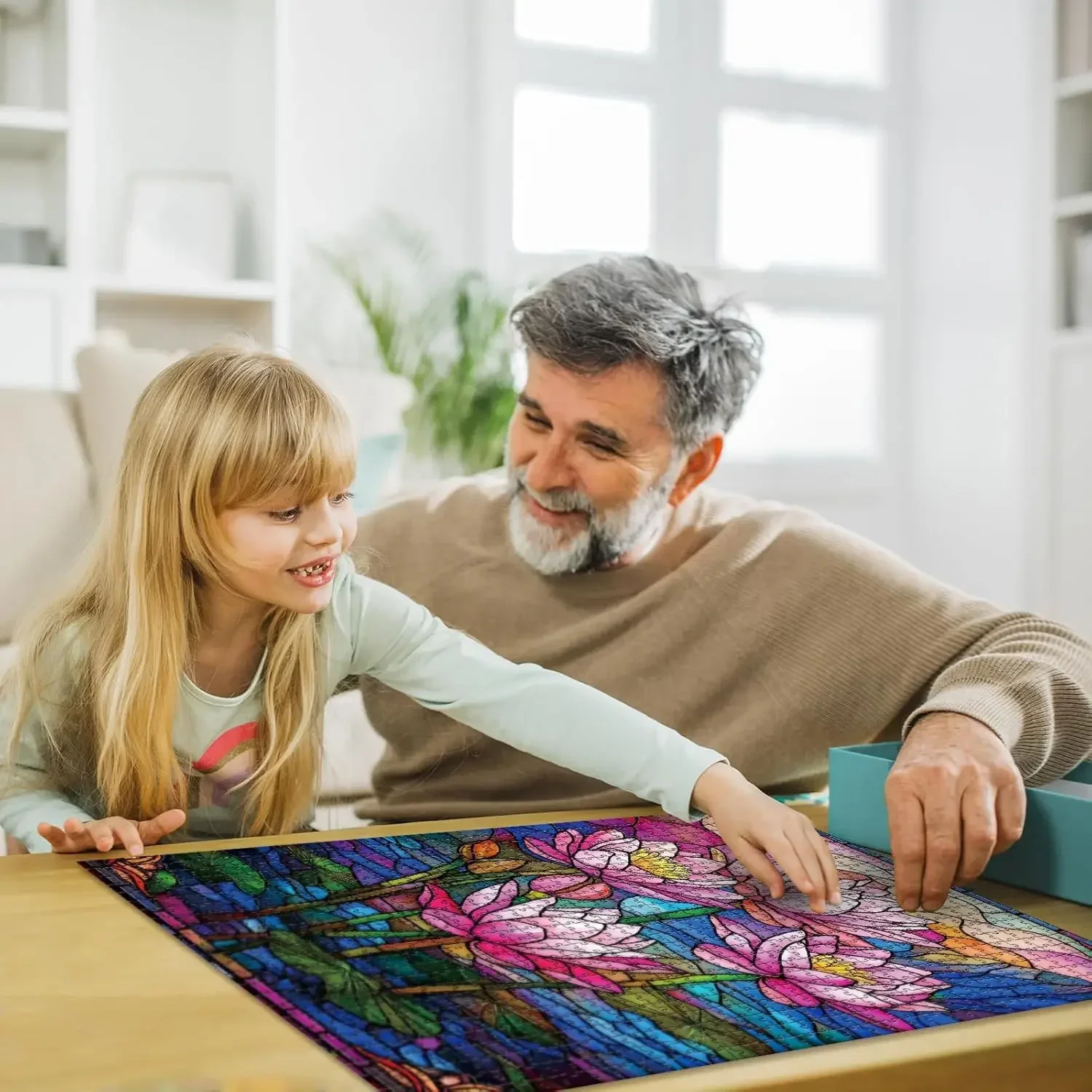 Лотосовый рай, деревянный пазл, 1000/500/300 шт., головоломка, спокойный водный сад, цветущий цветок, азиатская природа, настенный домашний декор