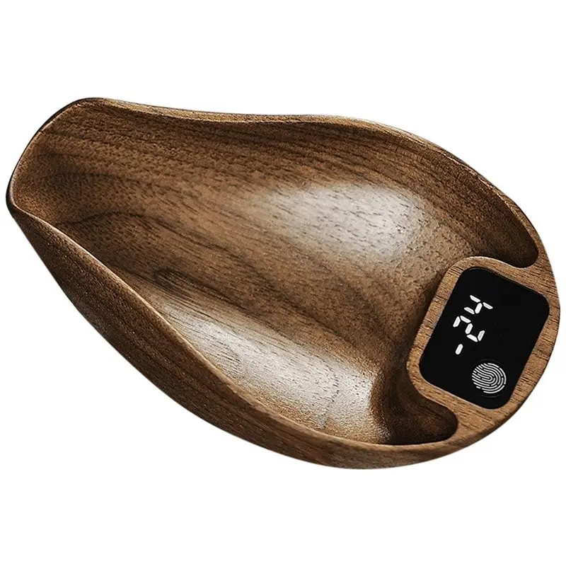 

B58B-Rechargeable Coffee Scale 0.3G Precise Wooden Digital Wood-Designed Food Kitchen Bean Measurement Tool