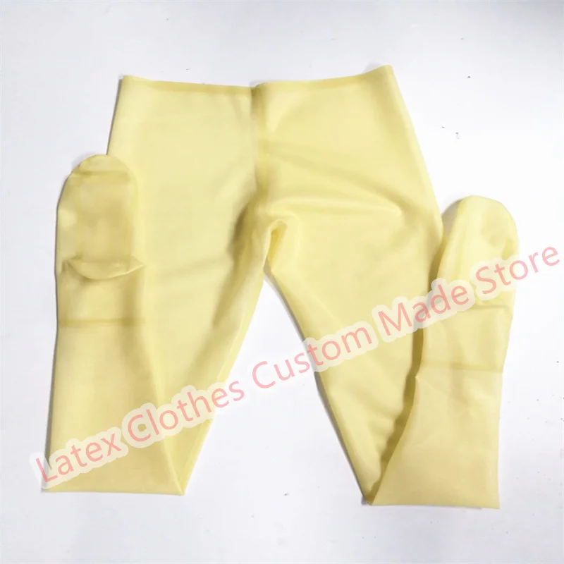 

Transparent color Sexy Lingerie for Women Handmade Latex Pants Rubber Trousers Fetish Cosplay Costumes Customize