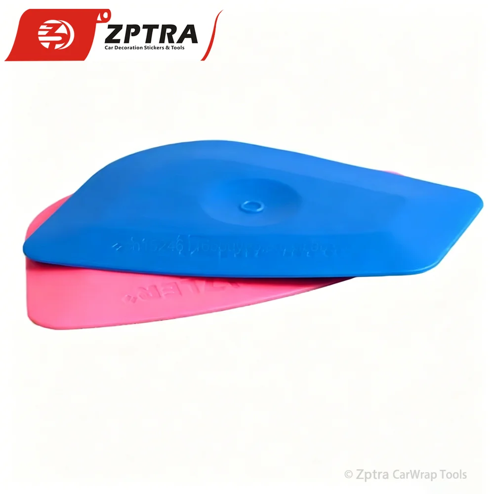 5 Pcs/Lot Red and Blue Soft PP Squeegee Contour Scraper Multifunctional Car Wrapping Tools for Window Film Vinyl Application