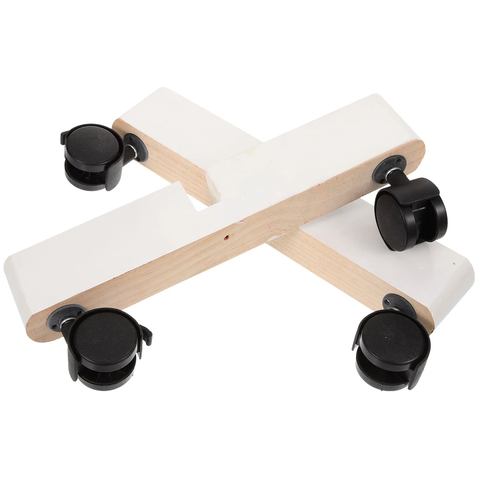 

2pcs Room Stand Wood Bracket Thickened Divider Base Partition Support Screen Feet With Wheels Home Office Use Wear-Resistant