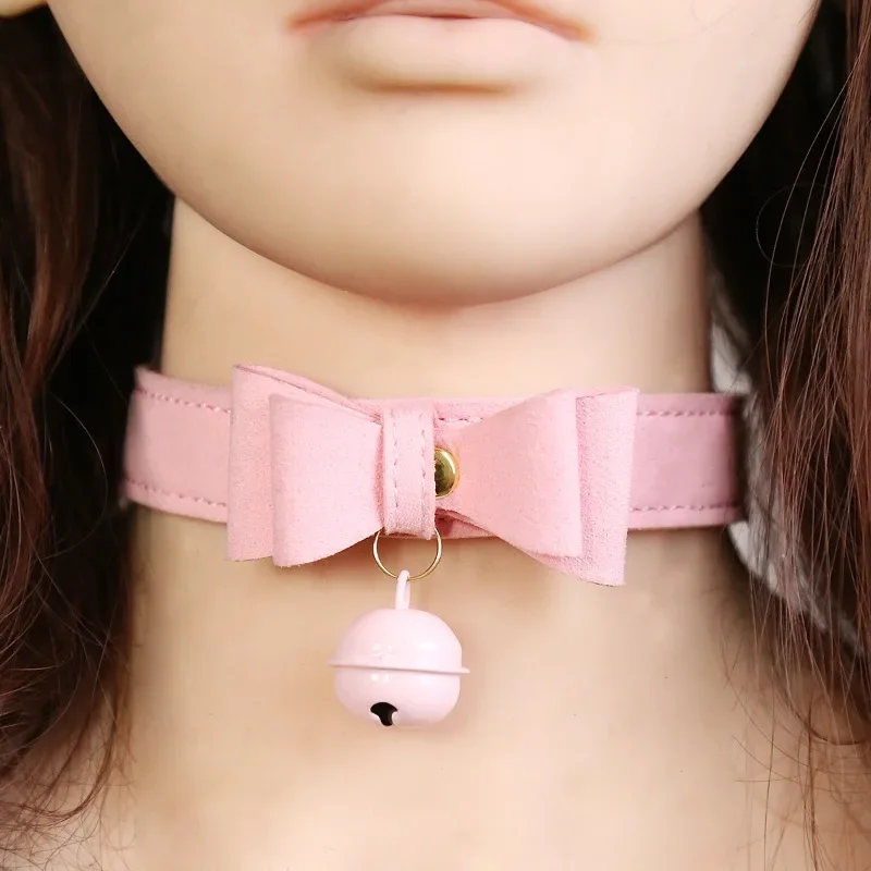 

Handmade Sexy Rivet Alternative metal PU Leather Collar Bell Choker slave costume BDSM Bondage Necklace Neckband Sex Toys