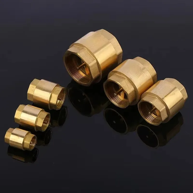 1pc DN15/DN20/DN25 NPT Brass Female Thread In-Line Spring Check Valve 25mm Diameter 200WOG For Water Control