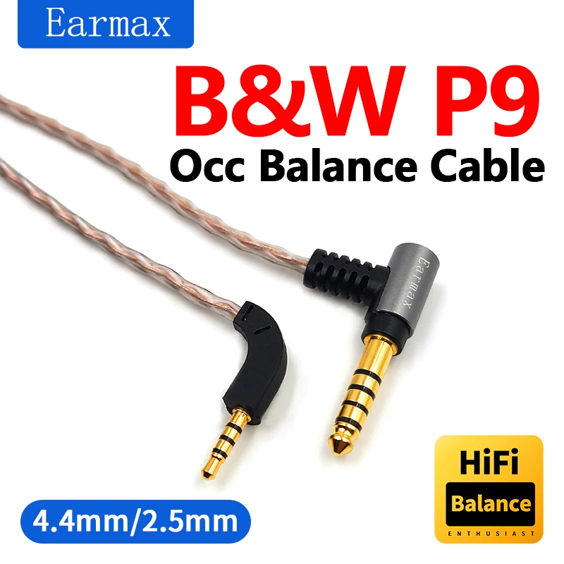 

For B&W P9 Earphone Replaceable 4.4mm 2.5mm Balanced Single Crystal Copper Upgrade Cable