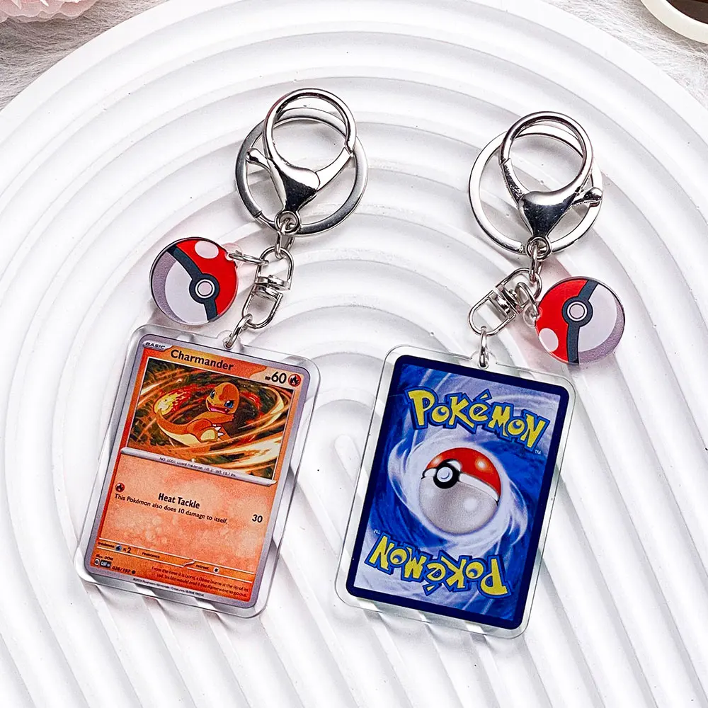 Pokémon-personages Pikachu Bulbasaur Jigglypuff Acryl sleutelhanger Tasbedels Accessoires Rugzakhanger Sleutelhouder Vriend Geschenken