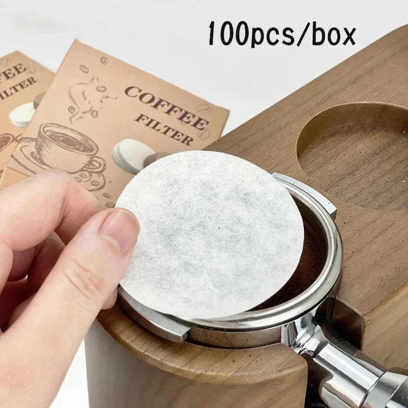 100-400Pcs Coffee Filter Paper Espresso Paper Filters 51/54/58mm Screen For Delonghi Breville Portafilter Machine Tools