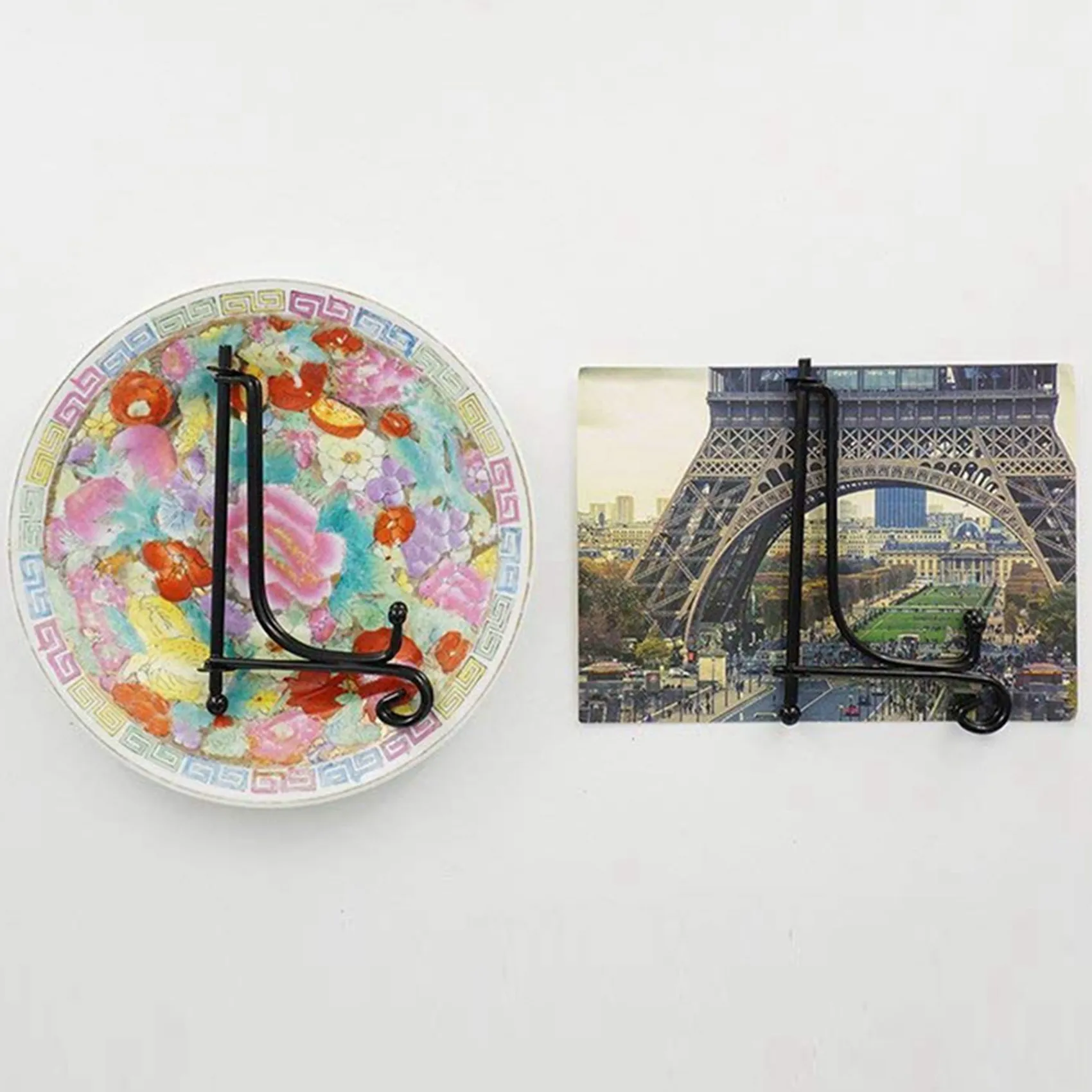 

(8 шт.) Железная подставка для дисплея, черная железная мольбертовая пластина, подставка для фотосъемки, дисплеи, рамки для фотографий, 4 дюйма-Y78A