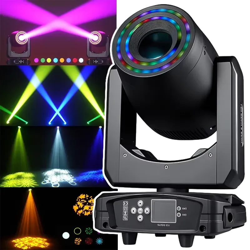 Luz LED de Cabeza Móvil de 200W, Luces para DJ, Discoteca, Club, Escenario, Boda, Evento, Luces de Cabeza Móvil para DJ