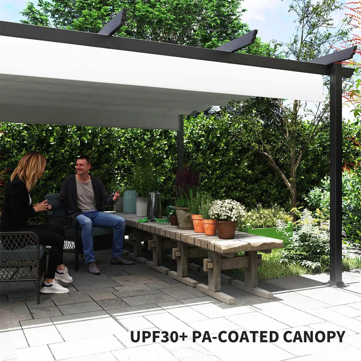 

Adjustable Retractable Pergola Canopy for Outdoor Shade - Durable & Stylish Sun