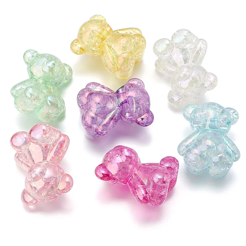 Acrylic bear shape beads 31*26mm 5pcs/lots DIY for Headband ornament necklace making free dropshipping