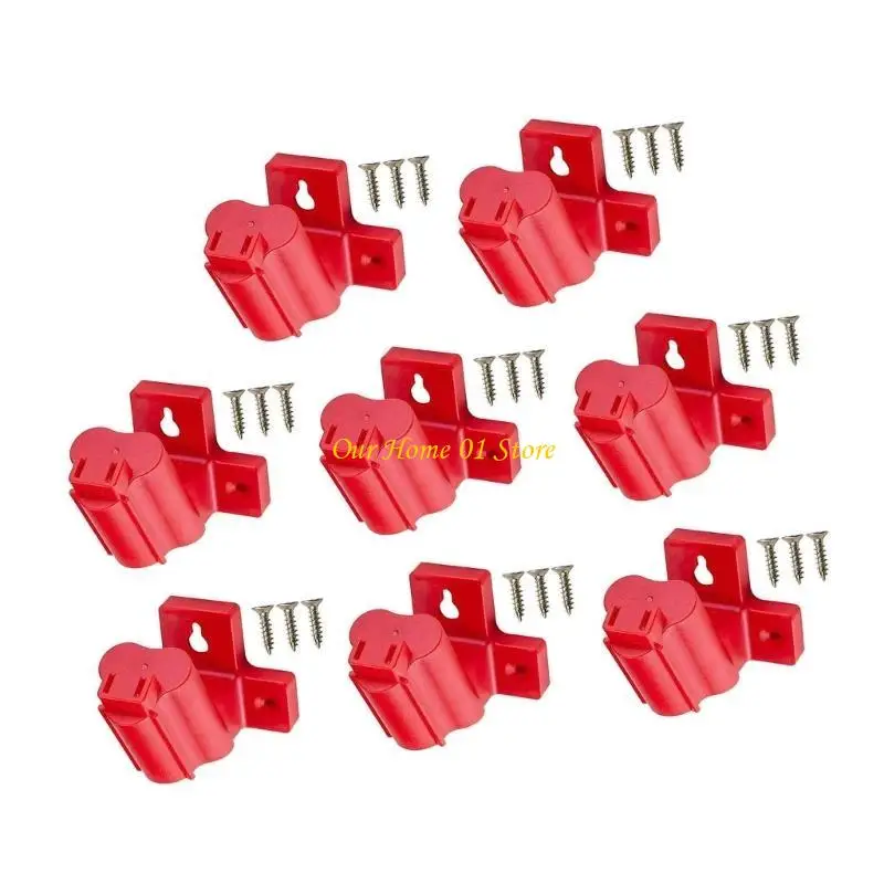 M4YC 4/8Pcs Wall Mount Angled Power Tool Holder Rack for Easy Access In Workshops