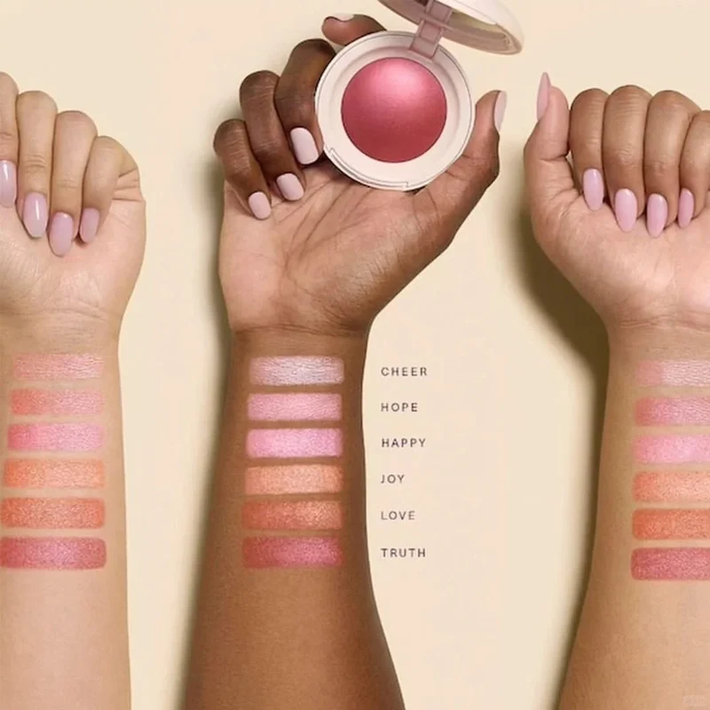 وضع مسحوق المدمج الفرح أحمر الشفاه السائل أحمر الخدود كونتور عصا تعديل شكل الوجه مقاوم للماء الرطوبة الوجه سطع تسليط الضوء #3