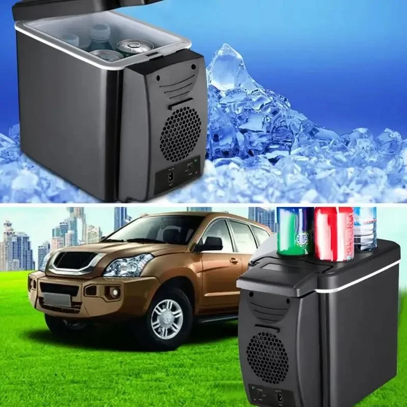 6L 12V Mini Fridge Electric Car Refrigerator Freezer Vehicle Refrigeration and Heating Ice Box Car Electronic Devices Fridge