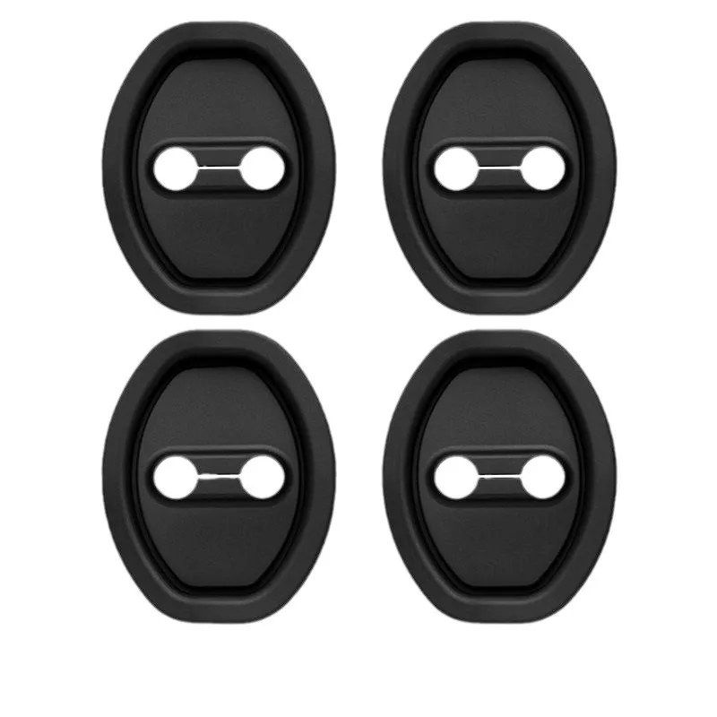 4pcs Car Door Lock Protective Cover, Shock-Absorbing and Thickened Anti-Collision, Suitable for Enhancing Vehicle Safety
