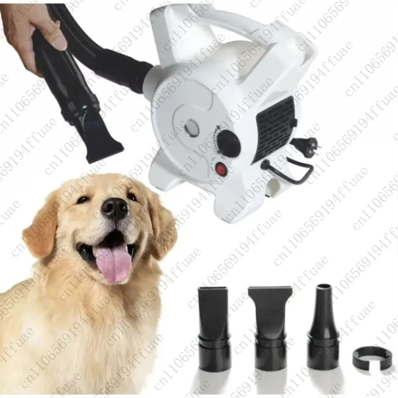 High Power Dog Grooming Blower, Adjustable Temperature Airflow, Pet Dryer, Household Use