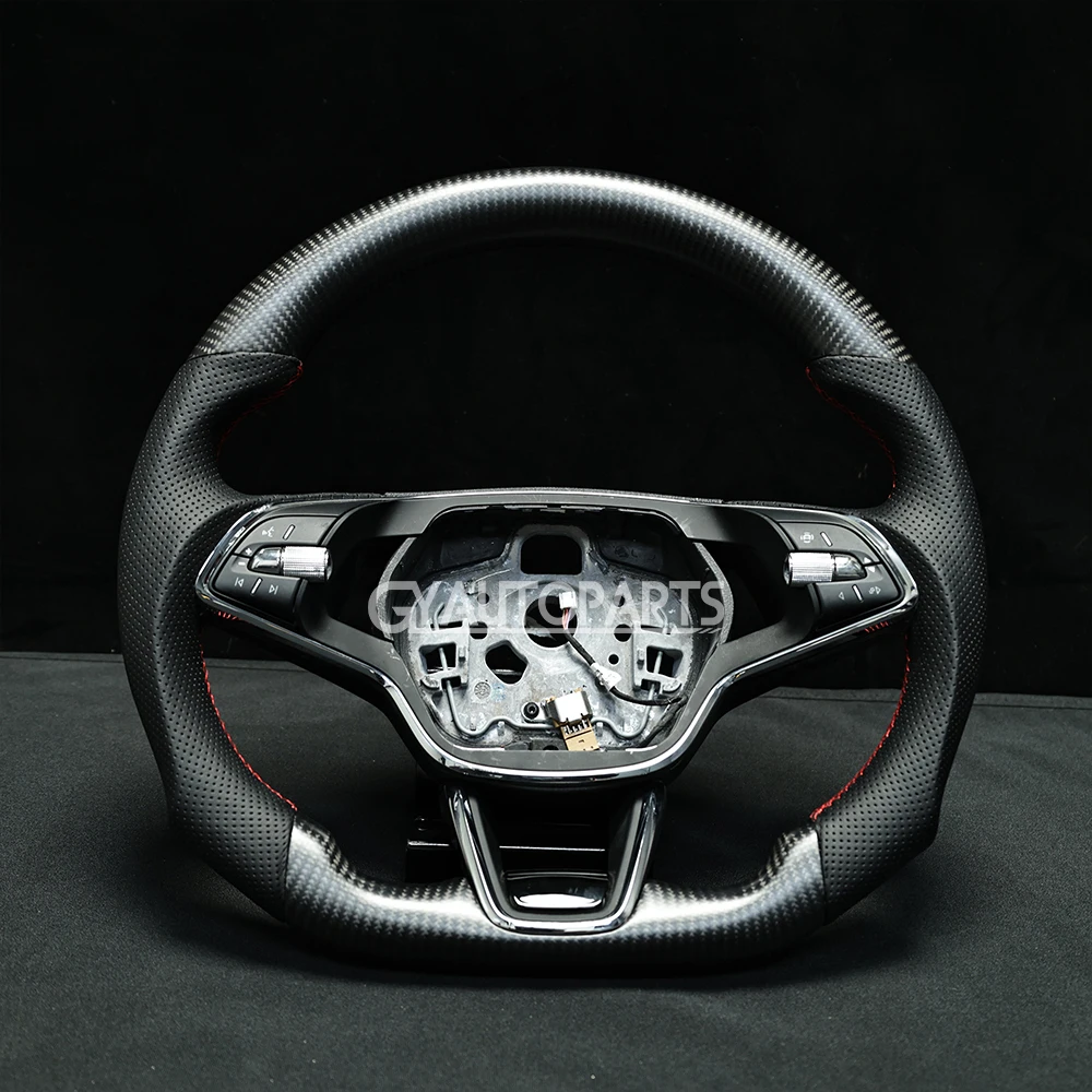 

Подходит для Skoda VRS 2020 Octavia A8 MK4 ENYAQ IV RS 2021 Karoq индивидуальное рулевое колесо из углеродного волокна