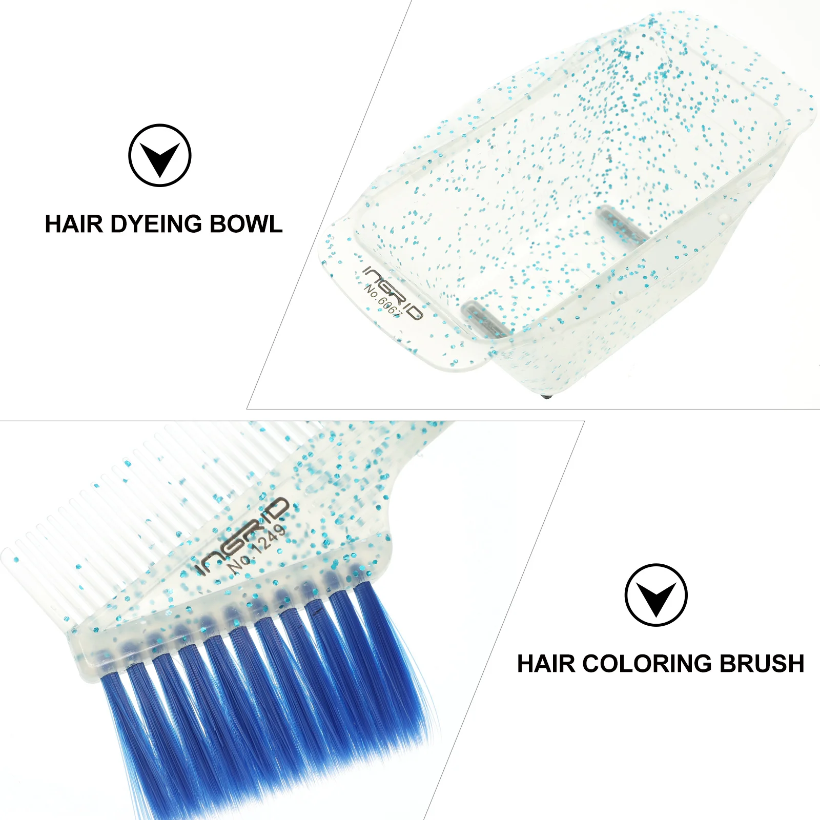 5Pcs Hair Color Boards Flexible Hair Dye Kit for Home Salon Use Hairdressing Accessory Tools Hairdressing Brush