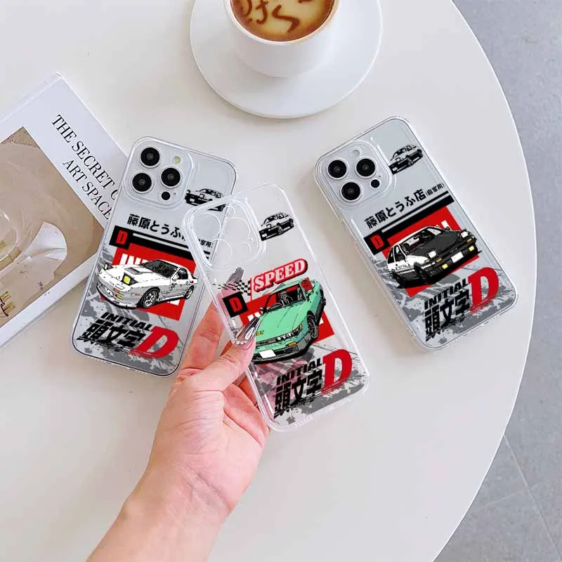 Initial D Car Race Phone Case For Apple iPhone 17 Air 16E 15 14 13 12 11 mini Pro Max Plus Transparent Space Cover Silicone Soft view 2