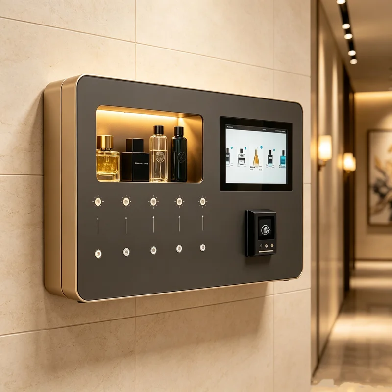 Perfume Vending Machine Multiple Scents Coin Bill QR Pay Self Service Shopping Center Customized