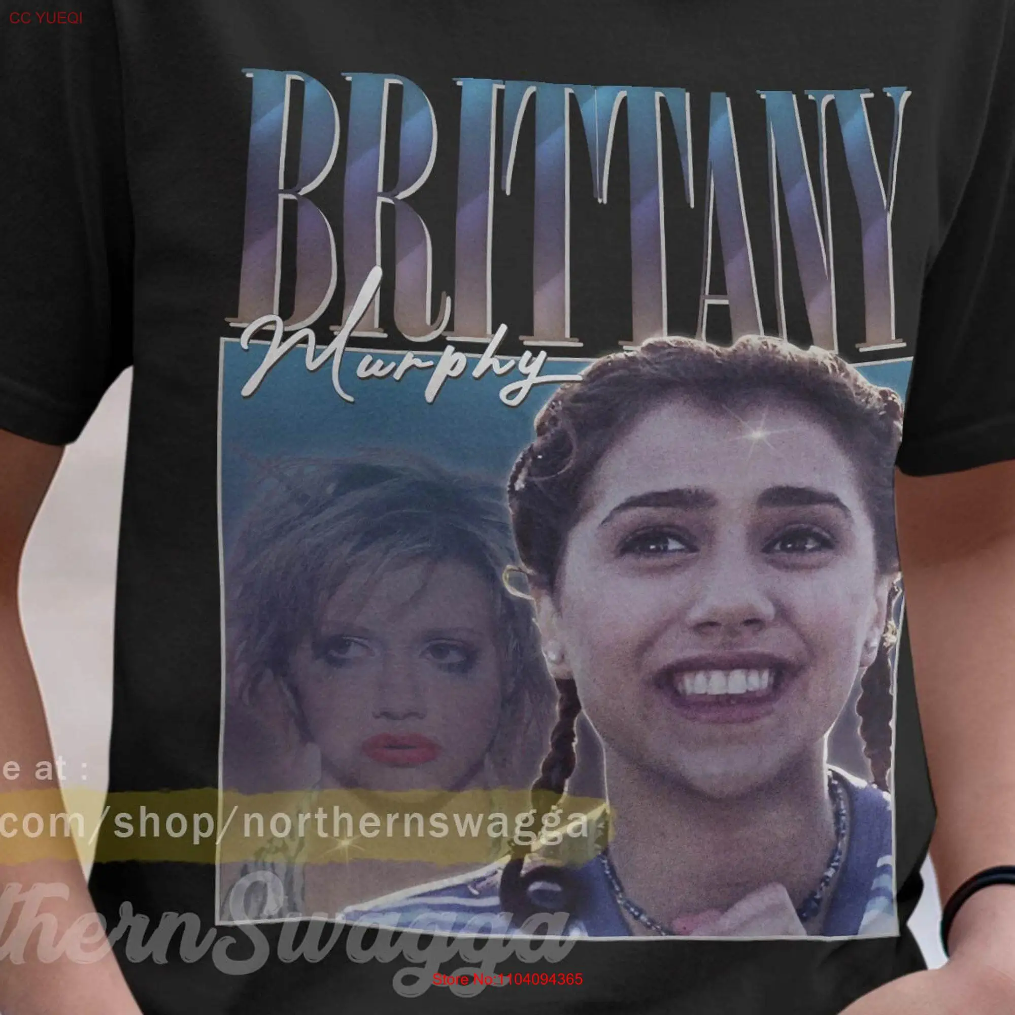 Brittany Murphy Shirt Design Retro-Stil coole Fan Kunst t 90er Jahre Poster 217 T-Shirt lange oder kurze Ärmel