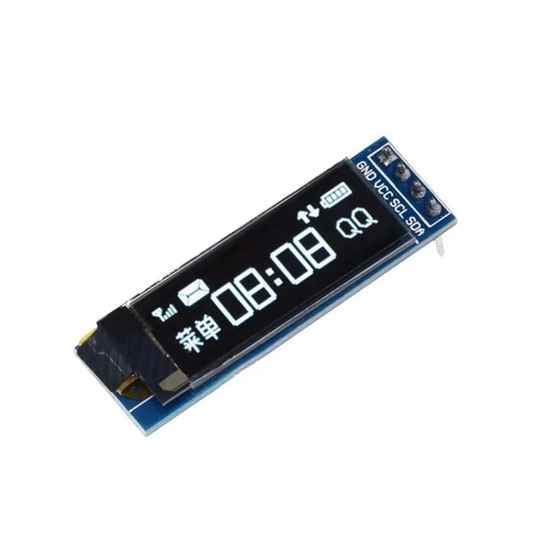 Modulo display OLED SSD1306 da 0,91 pollici I2C 128x32 per Arduino ESP32 STM32 Raspberry Pi Colore blu bianco Pre-saldato opzionale