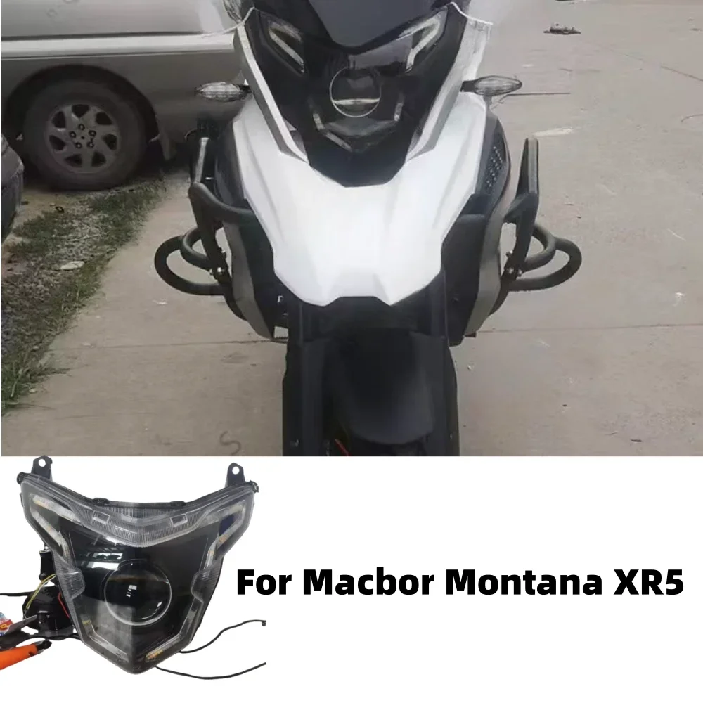 

Подходит для Macbor Montana XR5, модернизированная фара для мотоцикла, пять ксеноновых линз, светодиодные линзы для Macbor Montana XR5