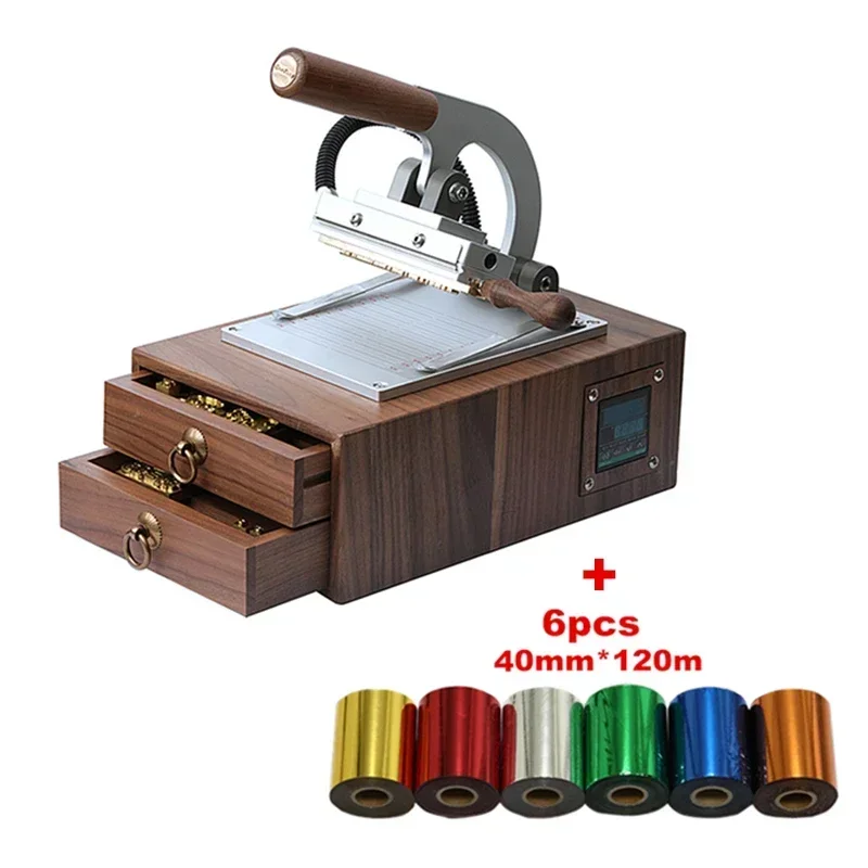 Hand-Held Leather Hot Stamping Machine Logo Labeling, Soldering Hot Pressing Branding Iron with Movable Type Mould and Paper