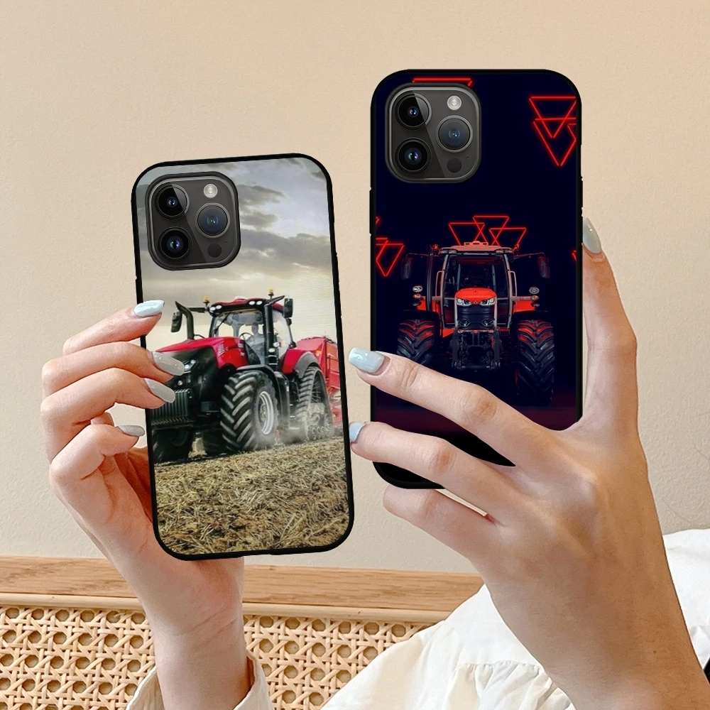 red-Massey Ferguson tractor Phone Case For iPhone 15 14 13 12 11 X XR XS XSMAX 8 7 Plus Mini Pro Max Soft Black Phone Cover