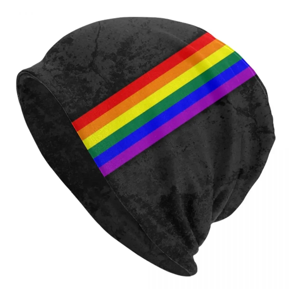 LGBTQ Pride Flag Stripe Bonnet Hats Street Knit Hat For Women Men Autumn Winter Warm LGBT Gay Lesbian Skullies Beanies Caps