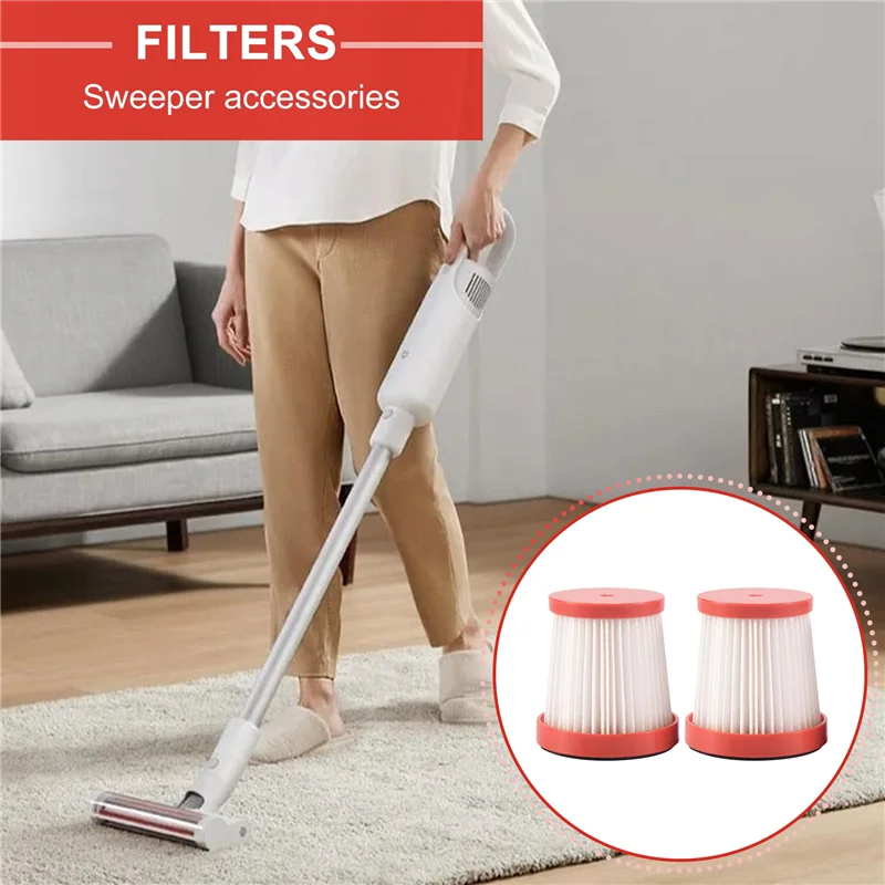 A05G-2Pcs تصفية ل Deerma VC01 يده مكنسة كهربائية الملحقات استبدال تصفية مجمع الغبار المحمولة