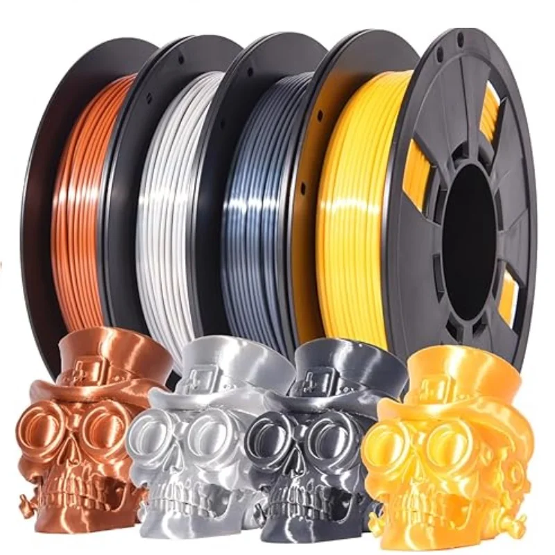 

EasyThreed Filament Silk PLA 1.75mm 250g 500g 1kg 3D Printer Materials PLA Shiny Filament Gold Silver Red Copper New Bundle