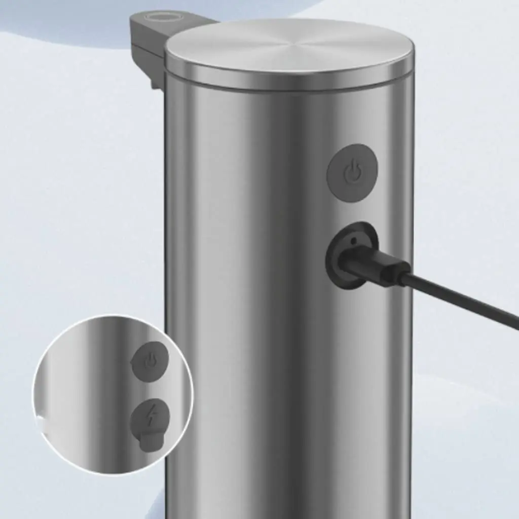 Dispensador automático de jabón líquido, bomba con Sensor sin contacto, para baño, de acero inoxidable 304