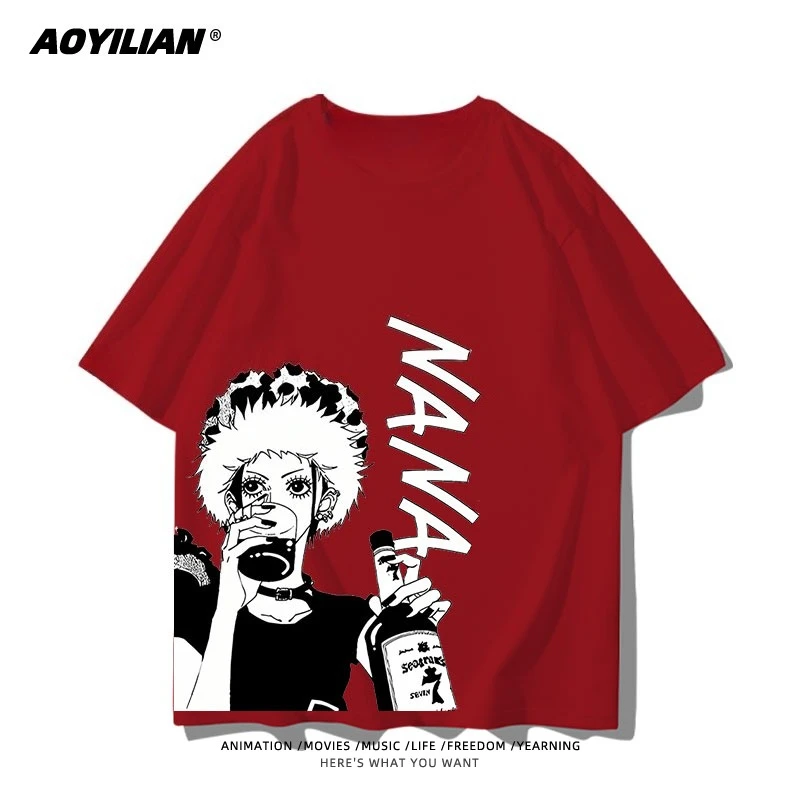 

Nana Osaki Short-sleeved Printed T-shirt, The Summer Cartoon Teen Casual Pure Cotton Trend of The Princess Nana Osaki